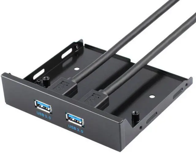 Alt view image 4 of 6 - Weastlinks 3.5" Floppy Bay Internal 20 Pin 2 Ports USB 3.0 Front Panel Bracket Cable usb3.0 to 20pin/19pin