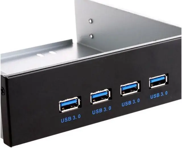 Alt view image 3 of 7 - Weastlinks 5.25 Inch USB 3.0 Front Panel 4 Port Motherboard 19 Pin to USB 3.0