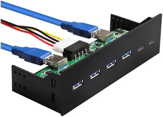 Main image of Weastlinks 4 Ports USB3.0+2 Ports USB3.1 Type C Desktop Front Panel Computer Drives Expansion card