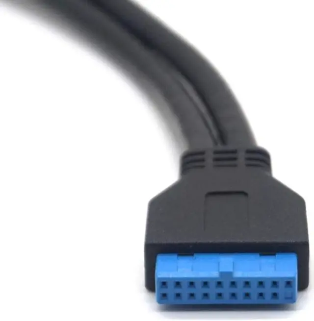 Alt view image 2 of 7 - Weastlinks 19Pin Female Header to Dual USB3.0 Female 20Pin USB 2 Port Splitter Cable with Screw PCIe Profile Bracket for DIY Motherboard Front Panel