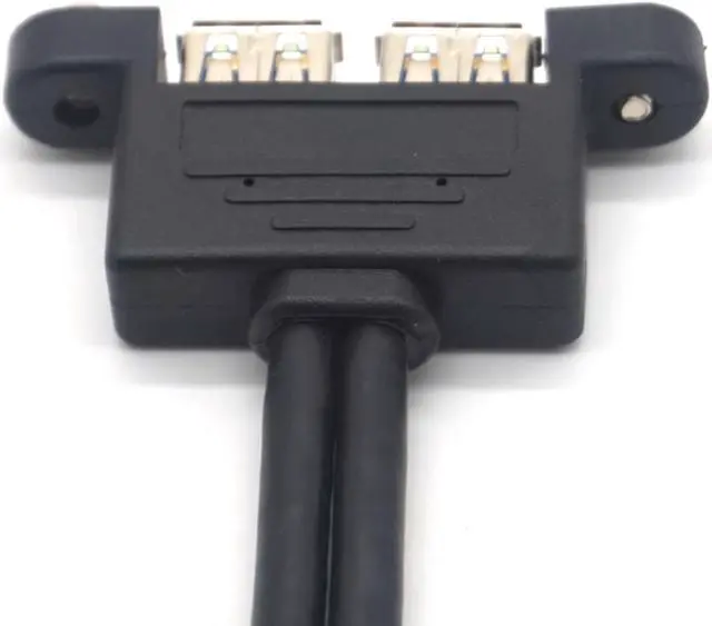 Alt view image 5 of 7 - Weastlinks 19Pin Female Header to Dual USB3.0 Female 20Pin USB 2 Port Splitter Cable with Screw PCIe Profile Bracket for DIY Motherboard Front Panel