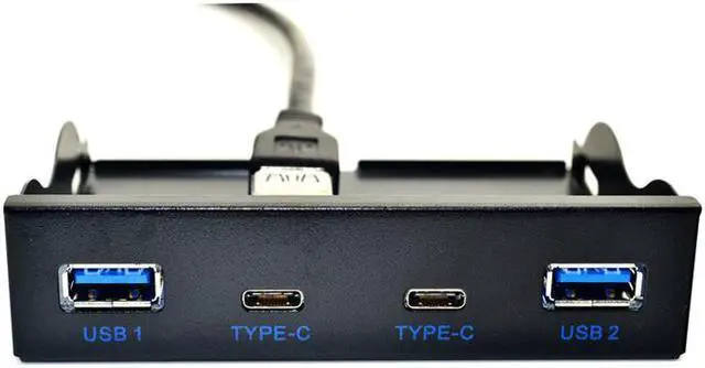 Main image of Weastlinks USB Hub USB C Hub 3.5 Inch Floppy Drive Front Panel 2 Port USB 3.0 + 2 Port USB 3.1 Type C 20 Pin Connector For Desktop Computer