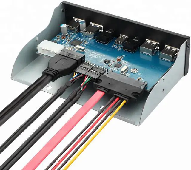 Alt view image 5 of 7 - Weastlinks 5.25 Inch USB 3.0 2.0 USB Type C HD Audio Port Front Panel Aluminum USB Type-C