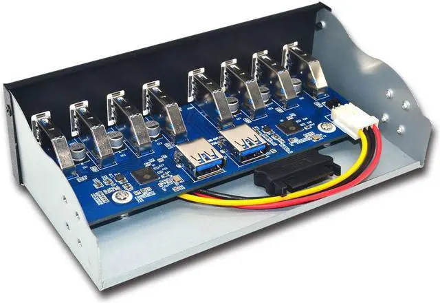Alt view image 4 of 7 - Weastlinks 8 Port USB Hub USB3 5.25 USB 3.0 Front Panel Splitters USB 3.0 Hub for PC USB-HUB Multiple USB3.0 HUB Splitter Hubs for Computer