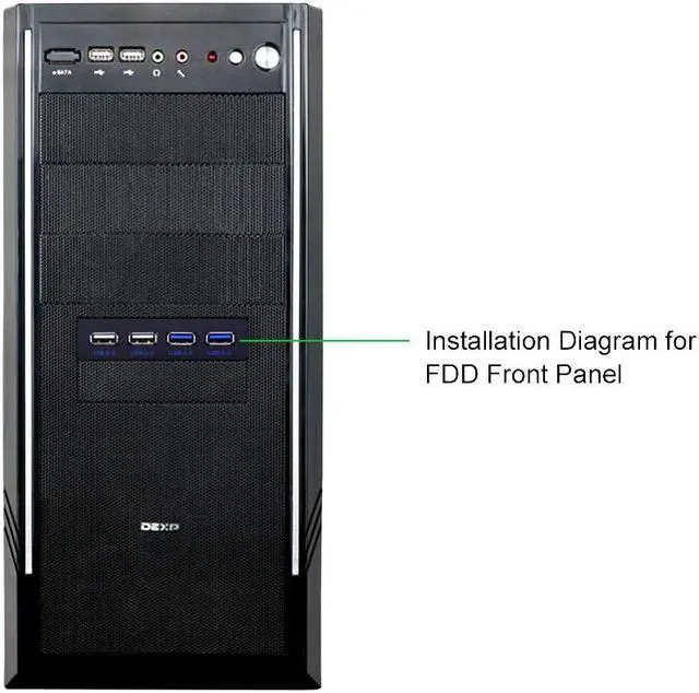 Alt view image 7 of 7 - Weastlinks 4 Ports USB 2.0 USB 3.0 Front Panel USB3.0 Hub Splitter Internal Combo Bracket Adapter for Desktop 3.5 Inch Floppy Bay