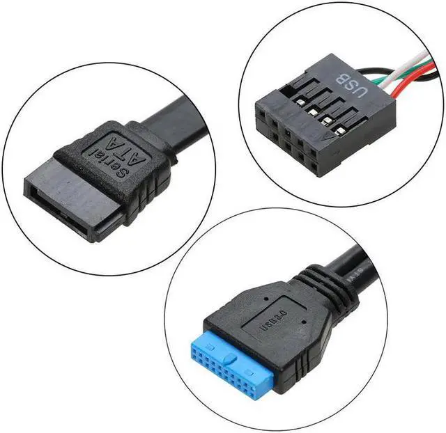 Alt view image 3 of 7 - Weastlinks 5.25" Internal Card Reader Media Multi-Function Dashboard PC Front Panel Type-C USB 3.1 USB 3.0 Support CF XD MS M2 TF SD card reader smart