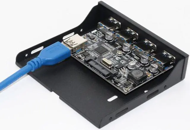 Alt view image 4 of 7 - Weastlinks PCI-E to USB 3.0 PC Front Panel USB Expansion Card PCIE USB Adapter 3.5" Floppy USB3.0 Front Panel Bracket PCI Express x1 Riser