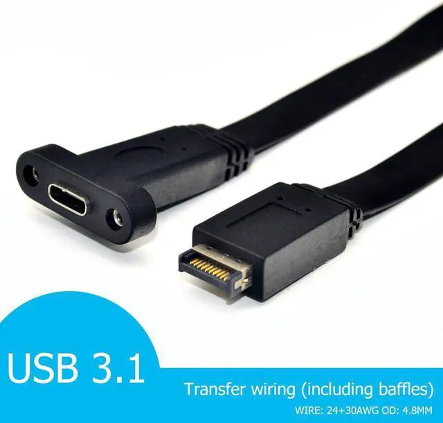 Main image of Weastlinks USB 3.1 Front Panel Header Type-E M to Type-C F Motherboard Expansion Cable Computer Connection and Connector