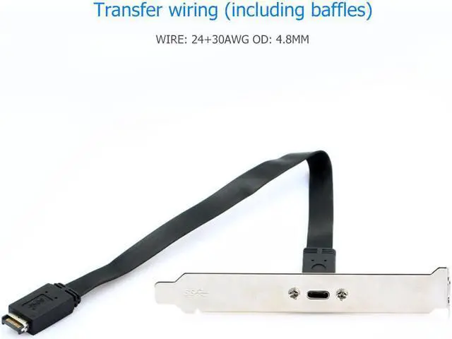 Alt view image 2 of 7 - Weastlinks USB 3.1 Front Panel Header Type-E M to Type-C F Motherboard Expansion Cable Computer Connection and Connector