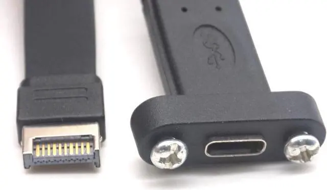 Alt view image 5 of 7 - Weastlinks USB 3.1 Front Panel Header Type-E M to Type-C F Motherboard Expansion Cable Computer Connection and Connector