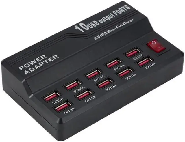 Alt view image 4 of 5 - Weastlinks Smart 10 Ports 12 Ports USB Fast Charger Universal Power Adapter USB Charger Adapter