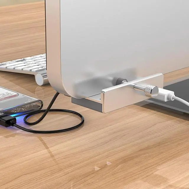 Alt view image 4 of 7 - Weastlinks USB HUB Aluminum 4 Ports USB 3.0 Clip-type HUB Multi USB Splitter Adapter 10-30mm Range Clip For Laptop PC Computer