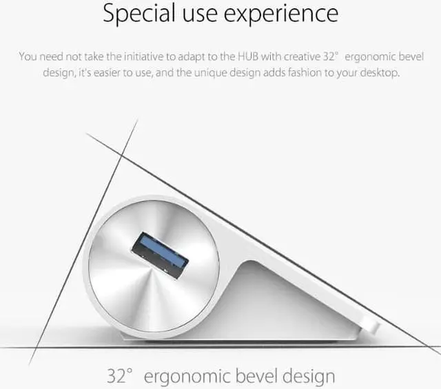 Alt view image 5 of 7 - Weastlinks Aluminum USB HUB 4 Ports USB 3.0 HUB High Speed Mini Splitter Portable Hub for Laptop PC Computer With 1M Data Cable