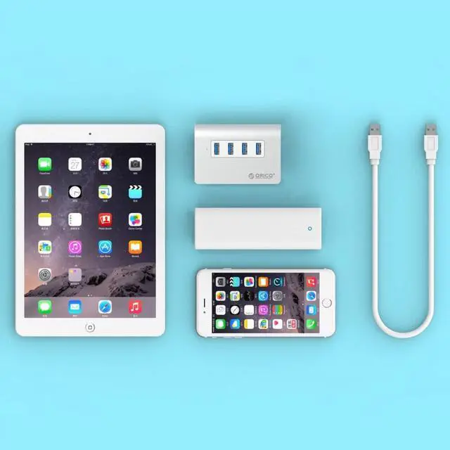 Alt view image 7 of 7 - Weastlinks Aluminum USB HUB 4 Ports USB 3.0 HUB High Speed Mini Splitter Portable Hub for Laptop PC Computer With 1M Data Cable