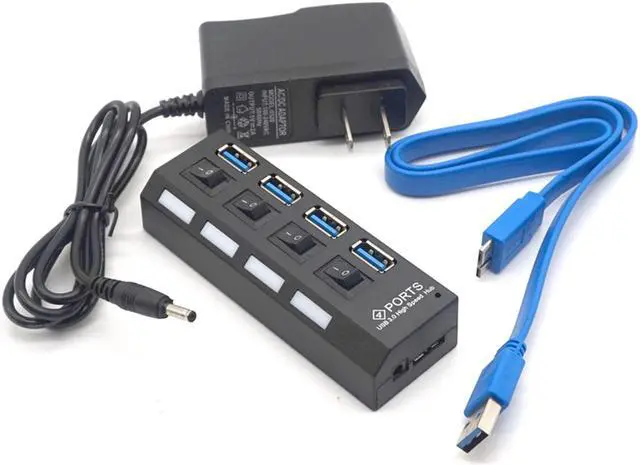 Main image of Weastlinks USB Hub 3.0 USB Splitter Multi USB 3.0 Hub Multiple 4 Port Hab Splitters With Power Adapter Computer Accessories Hub For PC