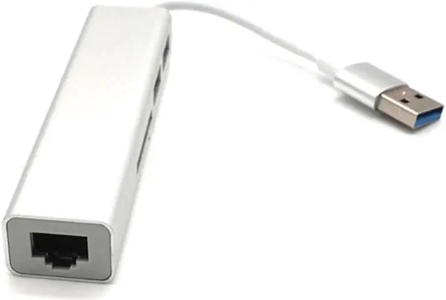 Alt view image 3 of 7 - Weastlinks Aluminum USB3.0 to RJ45 2 Port USB3.0 SD TF Card Reader Adapter Converter