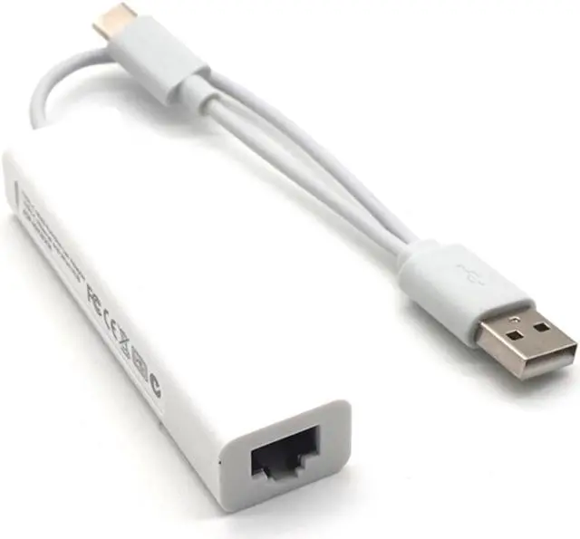 Alt view image 2 of 7 - Weastlinks USB 3.1 Type-C to Gigabit Ethernet Network With USB2.0 Hub 3-port Cable LAN RJ45 Adapter Combo for New Macbook