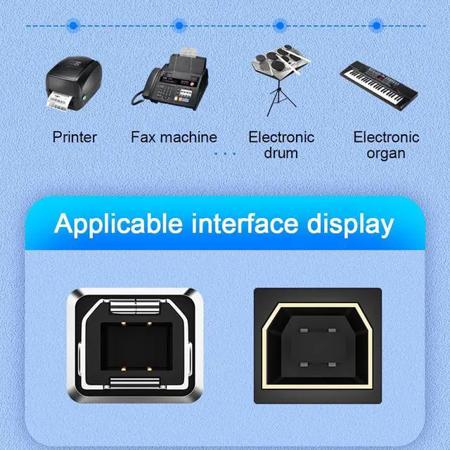 Alt view image 3 of 6 - Weastlinks USB-C Printer Cable For USB-C Equipped Laptop PC to USB Type B Scanner Printer Server Fax Machine Hard Drive Camera Piano