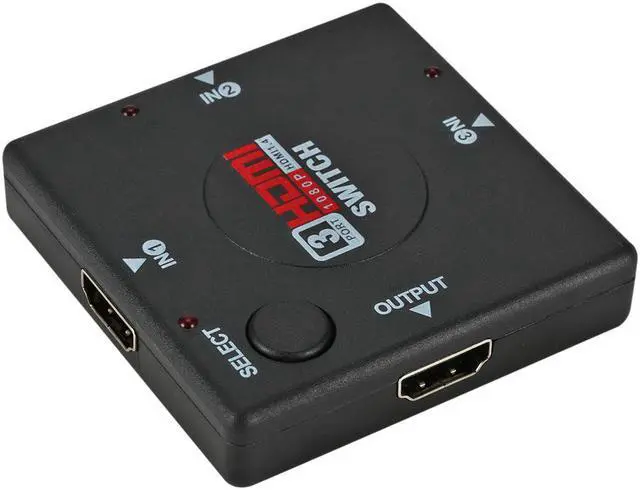 Alt view image 2 of 7 - Weastlinks HDMI 3 input 1 Output 3 Port HDMI Switch Female to Female Switcher Splitter Box Selector for HDTV 1080P VIdeo Switcher