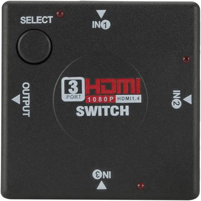 Alt view image 7 of 7 - Weastlinks HDMI 3 input 1 Output 3 Port HDMI Switch Female to Female Switcher Splitter Box Selector for HDTV 1080P VIdeo Switcher