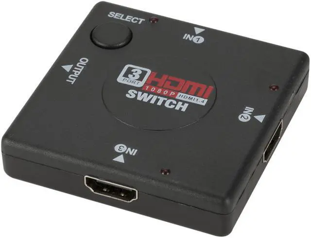 Alt view image 6 of 7 - Weastlinks HDMI 3 input 1 Output 3 Port HDMI Switch Female to Female Switcher Splitter Box Selector for HDTV 1080P VIdeo Switcher
