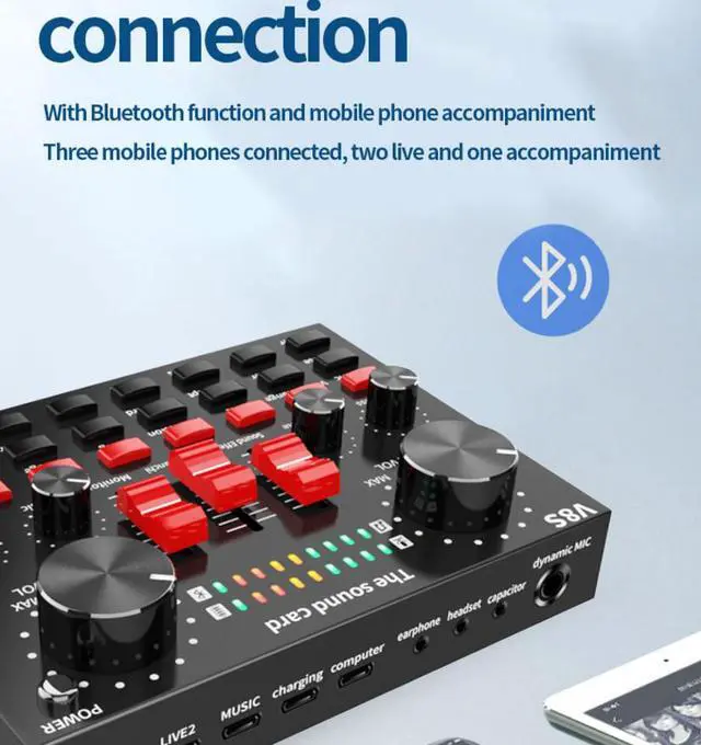 Alt view image 5 of 7 - Weastlinks Bluetooth sound card live broadcast equipment Web live entertainment for mobile phone/PC