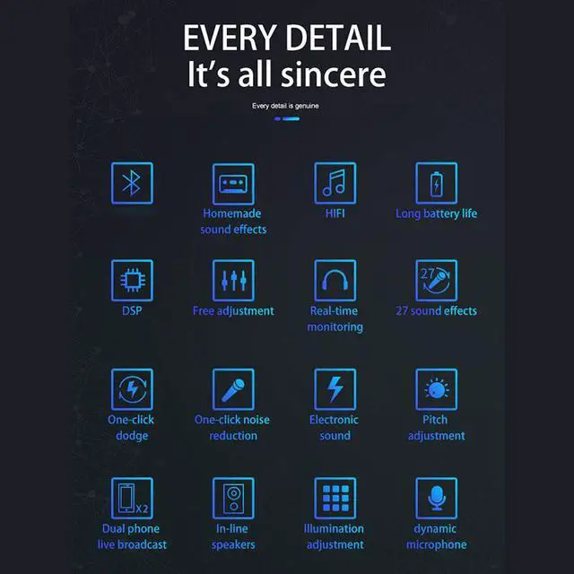 Alt view image 7 of 7 - Weastlinks K1 Computer Phone Voice Changer HIFI Live Sound Card Mixer Board Streaming Audio Bluetooth 5.0 Universal
