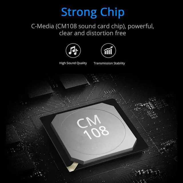 Alt view image 6 of 7 - Weastlinks External USB Sound Card 7.1 Adapter 5HV2 USB to 3D CH Sound Antimagnetic Audio Headset Microphone 3.5mm Jack For Laptop PC