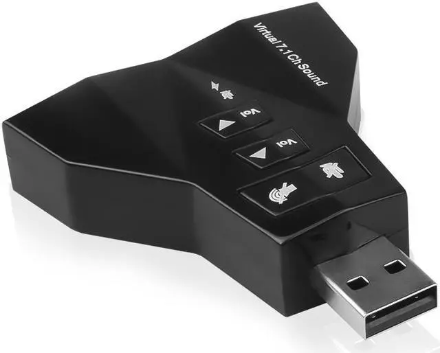 Alt view image 7 of 7 - Weastlinks USB Adapter External 7.1 Channel USB 3D Sound Card Audio Dual Virtual 7.1 USB 2.0 Adapter