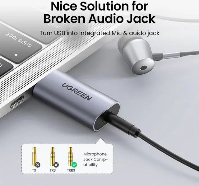 Alt view image 2 of 7 - Weastlinks USB Sound Card Audio Interface USB Sound Card for Laptop PC PS4 Earphone Microphone Audio Card USB External Sound Card