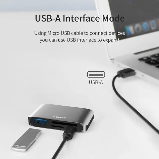 Alt view image 3 of 7 - Weastlinks Type-C Card Reader USB-C To USB 3.0 SD/Micro SD/TF OTG Card Adapter For Laptop/USB-C Phone Type-C Multifunctional Converter