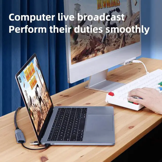 Alt view image 3 of 7 - Weastlinks HDMI-compatible to USB 3.0 Type-c Video Capture Card Dual interface Video Game Grabber Record for PS5 Switch Live Camera