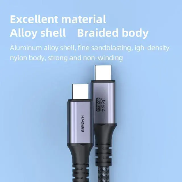 Alt view image 6 of 7 - Weastlinks USB 4 Cable Compatible with Thunderbolt 3 5K@60Hz 40Gbps Data Transfer 100W 5A Fast Charging for Macbook Pro USB Type C