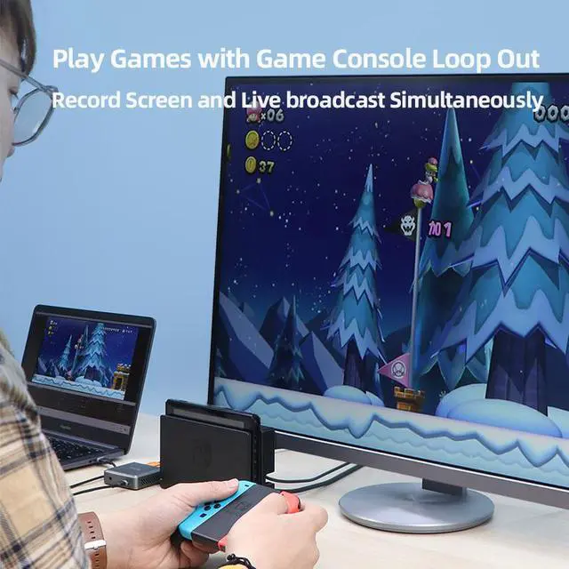 Alt view image 3 of 7 - Weastlinks 4K HDMI-Compatible Video Capture Card Loop Out for Game Recording Live Streaming Box 1080P Grabber PS4 PS5 Switch Camera