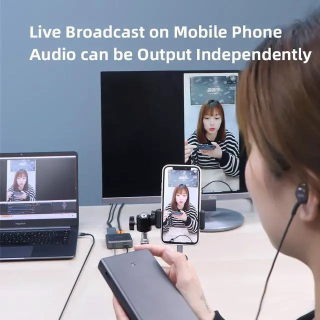 Alt view image 2 of 7 - Weastlinks 4K HDMI-Compatible Video Capture Card Loop Out for Game Recording Live Streaming Box 1080P Grabber PS4 PS5 Switch Camera