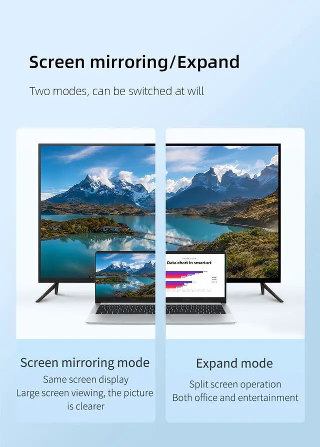 Alt view image 6 of 7 - Weastlinks USB 3.0 to HDMI-compatible VGA Adapter 1080P Multi-Display 2in1 USB to HDMI-compatible Converter for Windows 7/8/10 OS