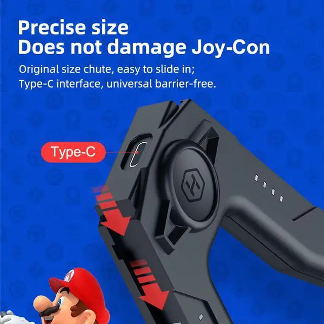 Alt view image 5 of 7 - Weastlinks Joy-Con Charging Grip for Nintendo Switch/Lite Controllers Comfort Charger Dock NS Handle Portable Rechargeable Stand