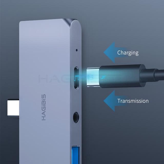 Alt view image 4 of 7 - Weastlinks USB C HUB TYPE-C to HDMI-compatible Adapter 3.5mm Audio PD Charging USB 3.0 Port Converter for iPad Pro Macbook Laptop