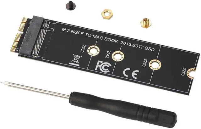 Alt view image 2 of 7 - Weastlinks M.2 NVME SSD Convert Adapter Card for MacBook Air Pro Retina 2013-2017 NVME/AHCI SSD Upgraded Kit For A1465 A1466 A1398 A1502
