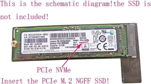 Alt view image 6 of 7 - Weastlinks M key NVMe M2 SSD to For Apply Mac Mini 2014 A1347 MEGEN2 MEGEM2 MEGEQ2 Adapter Raiser PCI express NGFF 760P 600P Riser Card NEW