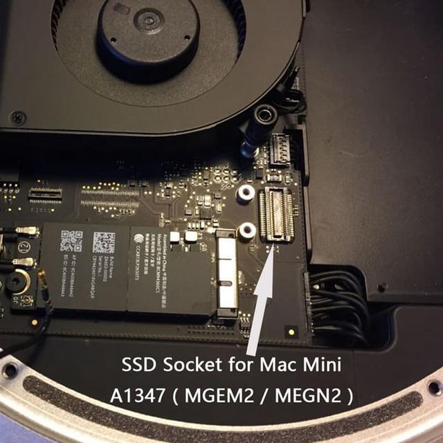 Alt view image 4 of 7 - Weastlinks M key NVMe M2 SSD to For Apply Mac Mini 2014 A1347 MEGEN2 MEGEM2 MEGEQ2 Adapter Raiser PCI express NGFF 760P 600P Riser Card NEW