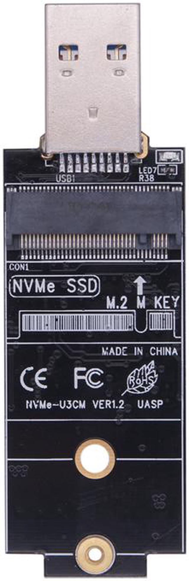 Alt view image 4 of 7 - Weastlinks NVME Case Enclosure SSD NVME to USB Adapter M.2 NVMe Box 10Gbps USB3.1 Type-A PCIe M2 SSD Case Enclosure For 2230 2242 SSD Drive