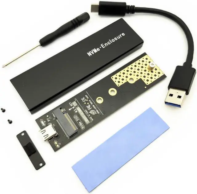 Alt view image 7 of 7 - Weastlinks SSD Case 10Gbps NVMe NGFF M2 SSD Case For PCI-E SATA To USB SSD Case for External Hard Drive M-Key & B-Key M.2 SSD Case RTL9210B