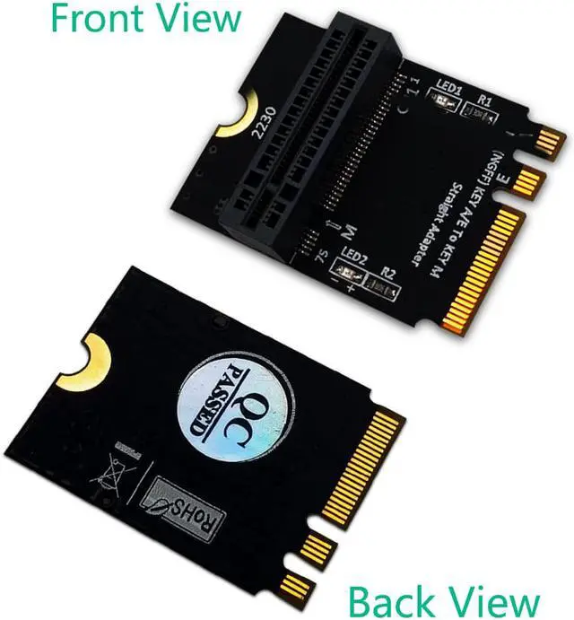 Alt view image 4 of 7 - Weastlinks M.2 NVME Adapter SSD PCIE M2 NGFF Key M to M.2 Key A/E Adapter Vertical Installation for 2280 M2 NVME SSD Riser Card