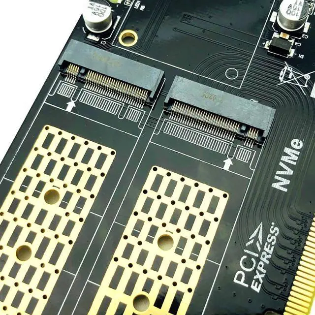 Alt view image 5 of 7 - Weastlinks Riser Card M2 NVMe SSD NGFF to PCIE 3.0 X16 Adapter for Chia Mining Support M Key NVME SSD B Key M.2 SATA SSD mSATA 3in1 Adapter