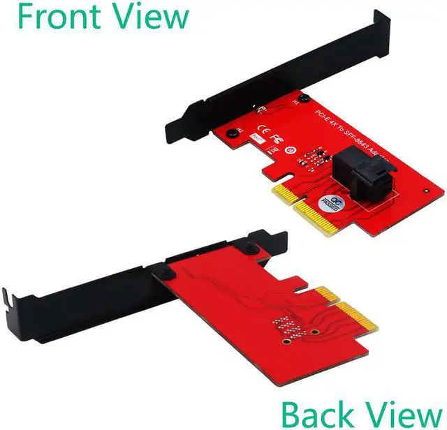 Alt view image 2 of 6 - Weastlinks Riser PCIE SFF-8643 U.2 Adapter Expansion Card SFF-8643 U2 PCI E Converter SFF 8643 PCI-E 4.0 X4 Riser Card for U2 PCIe NVMe SSD