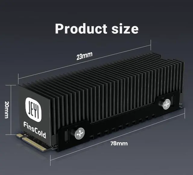 Alt view image 6 of 7 - Weastlinks M.2 SSD Heatsink, Heavy Duty Aluminum Convective Heat Sink, NVME NGFF Cooler Passive Heat Sinks with Fins