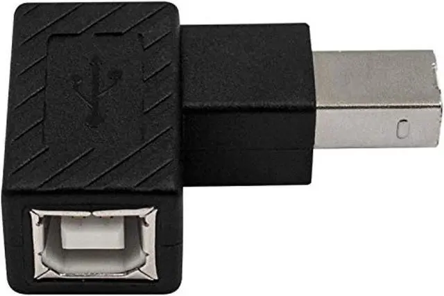 Alt view image 3 of 6 - Usb B 2.0 Adapter, Usb 2.0 Type-B Printer Cable Adapter, Right Angle Usb B 2.0 Male To Female Adapter For Printer Short Extension Cable For Printer, Scanner, Mobile Hdd And More