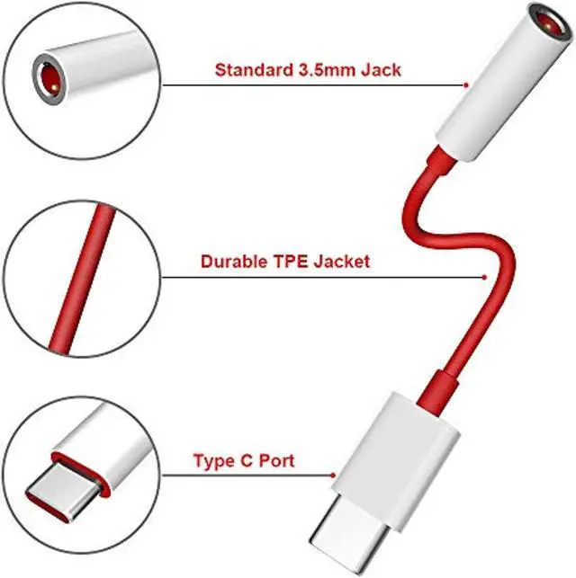 Alt view image 5 of 7 - Usb C To 3.5Mm Aux Cable Usb C To 3.5Mm Female Adapter Type C To 3.5Mm Audio Adapter For Oneplus 8T Auxiliary Adapter Noise Cancelling Headphones Jack Converter Adapter For Oneplus 8 7T