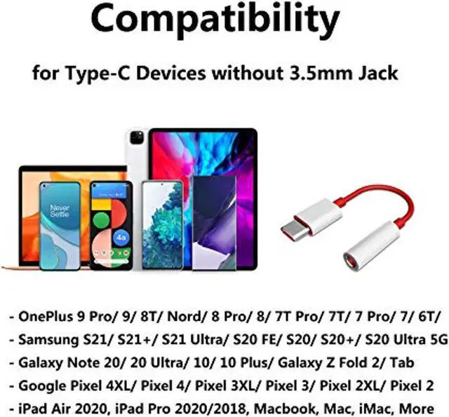 Alt view image 2 of 7 - Usb C To 3.5Mm Aux Cable Usb C To 3.5Mm Female Adapter Type C To 3.5Mm Audio Adapter For Oneplus 8T Auxiliary Adapter Noise Cancelling Headphones Jack Converter Adapter For Oneplus 8 7T